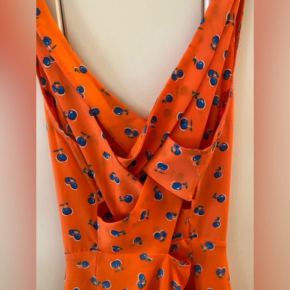 vintage blueberry orange dress! 🧡💙 - Picture 3 of 6